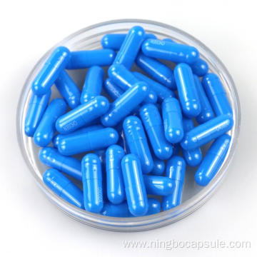 Size 0 light blue capsules shell